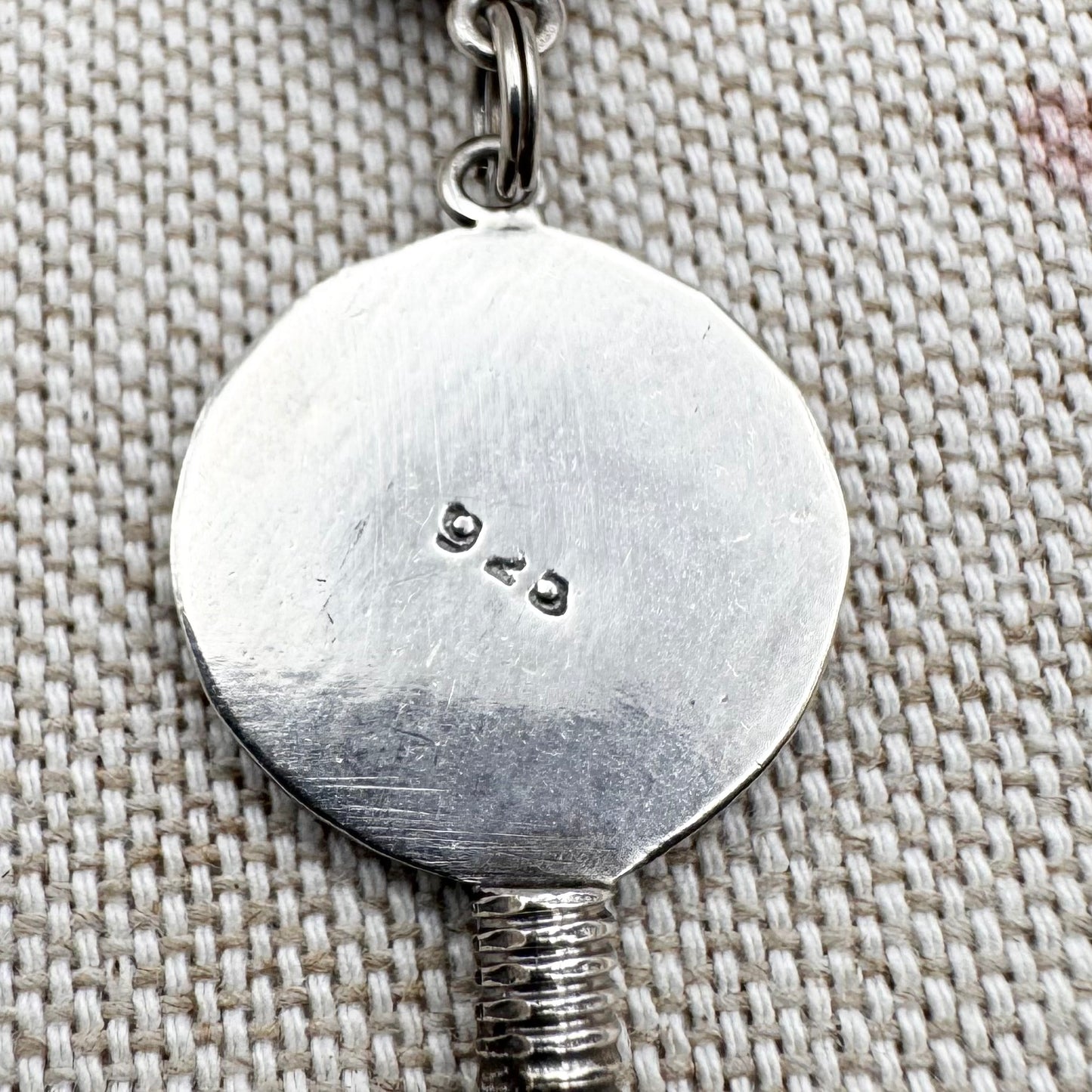 Silver and amethyst drop pendant