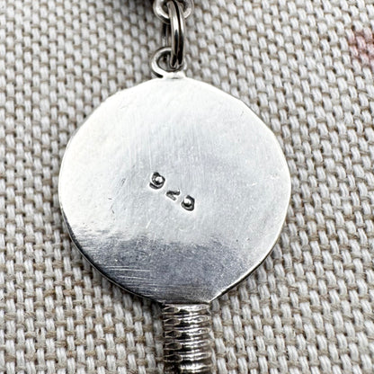 Silver and amethyst drop pendant