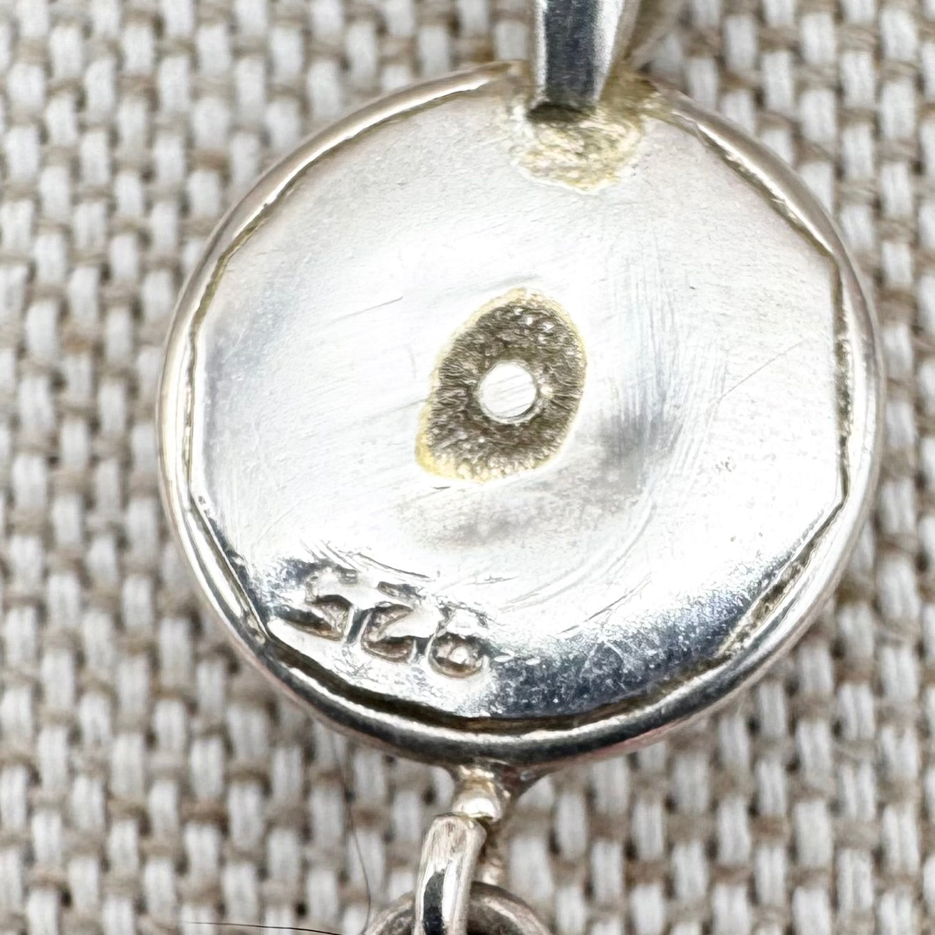 Silver and amethyst drop pendant