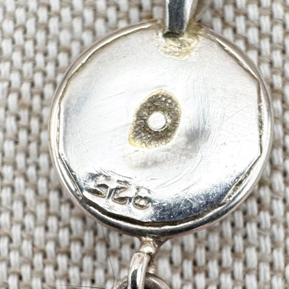 Silver and amethyst drop pendant