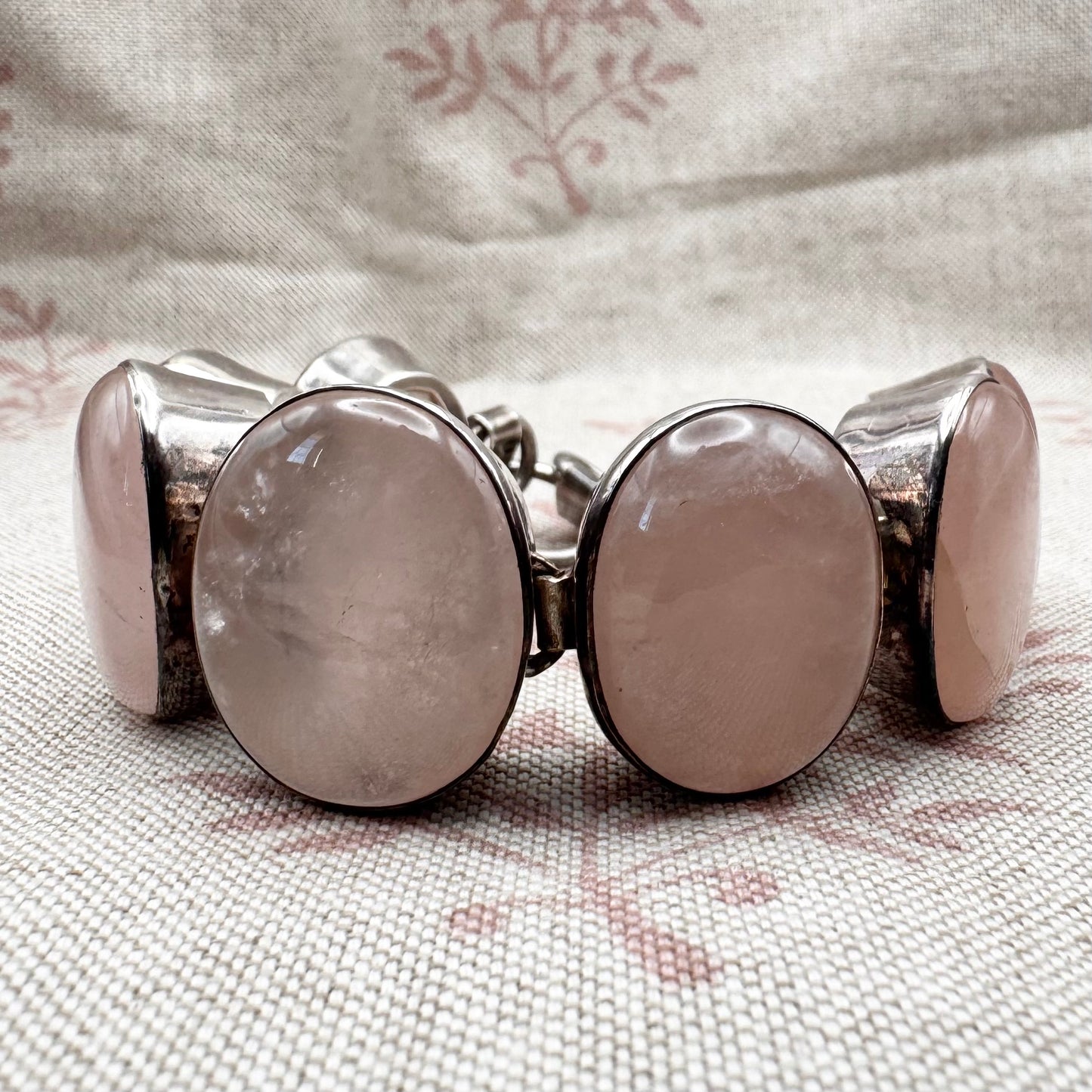 Handmade rose quartz bracelet