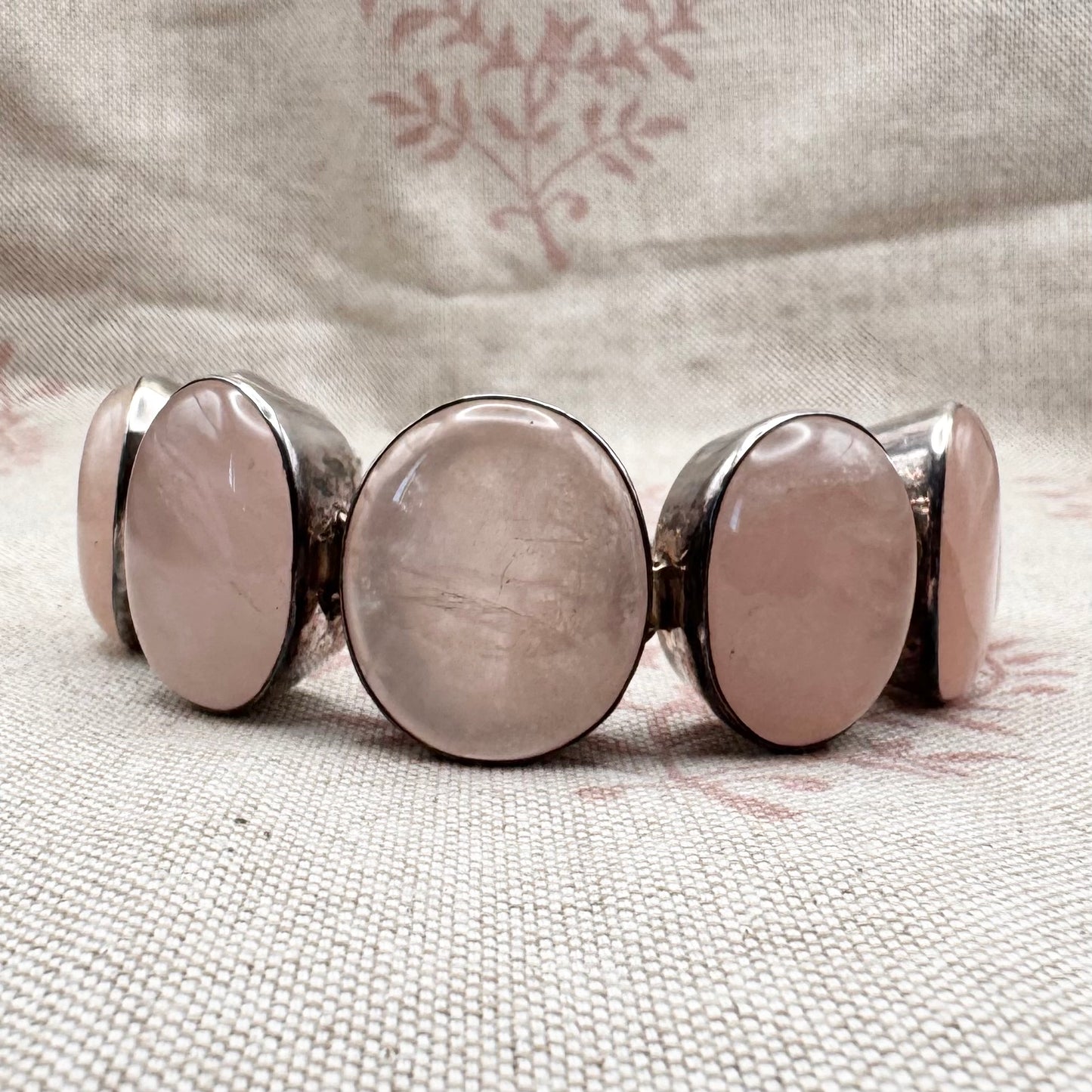 Handmade rose quartz bracelet