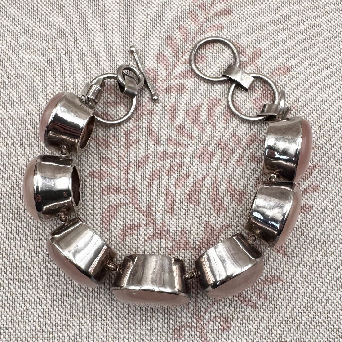 Handmade rose quartz bracelet