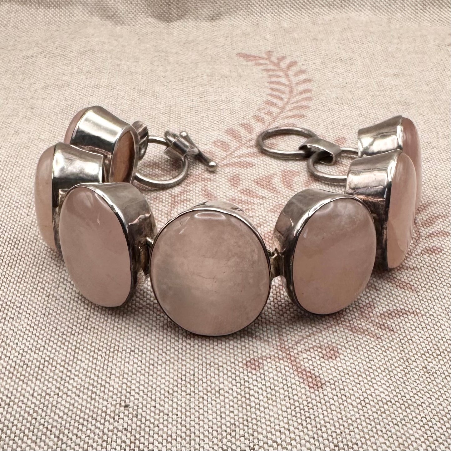 Handmade rose quartz bracelet
