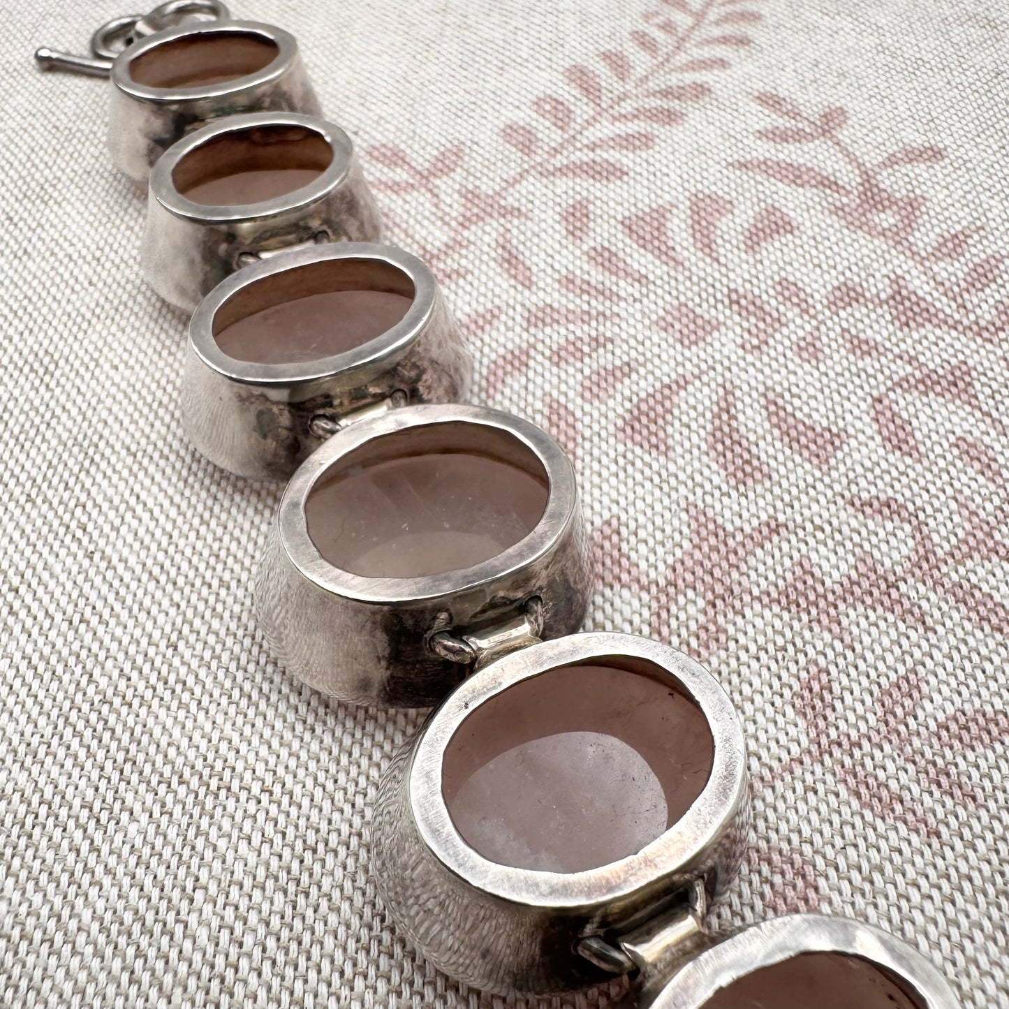 Handmade rose quartz bracelet