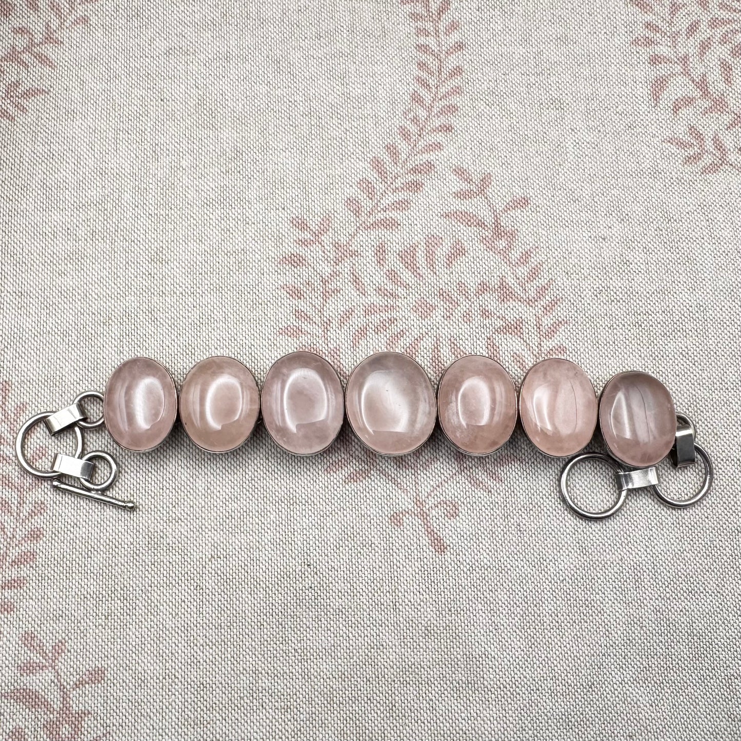 Handmade rose quartz bracelet