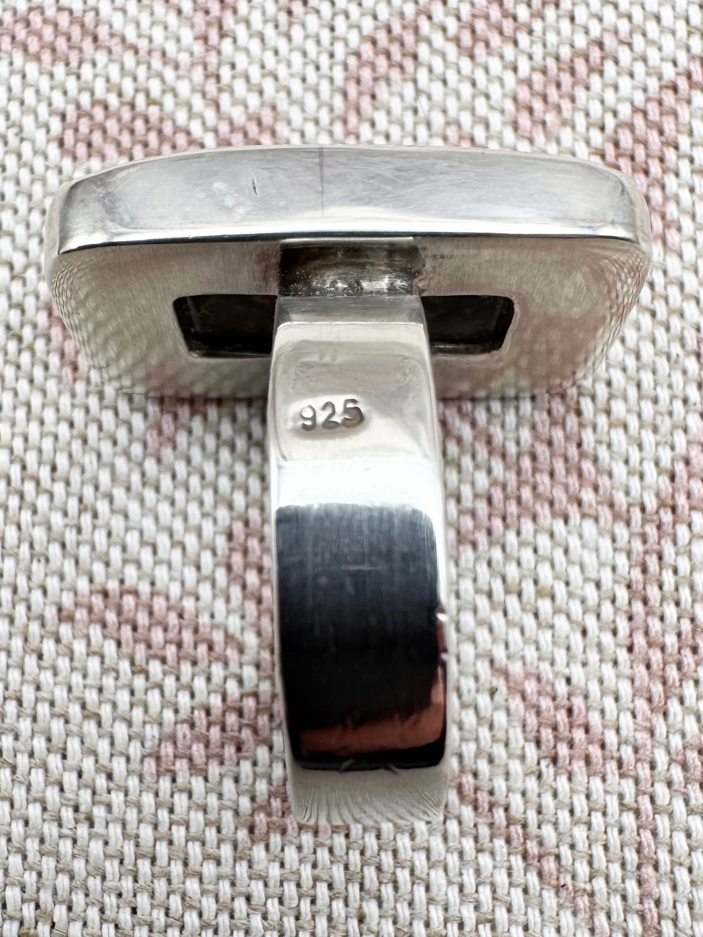 Bumble Bee Jasper statement ring, size P (US 7.5)