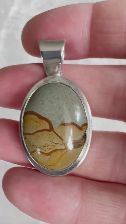 Denna Platero Navajo picture jasper pendant