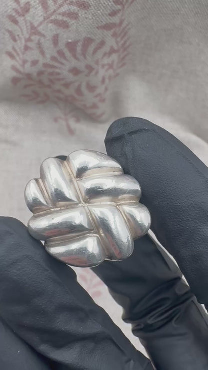 Vintage interlocking statement ring, size J (US 4.5)